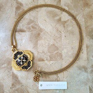 Ann Taylor Art Deco Statement Pendant Necklace – NWT, Mid-2000s